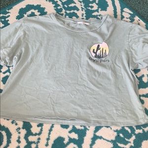 Green cropped t-shirt